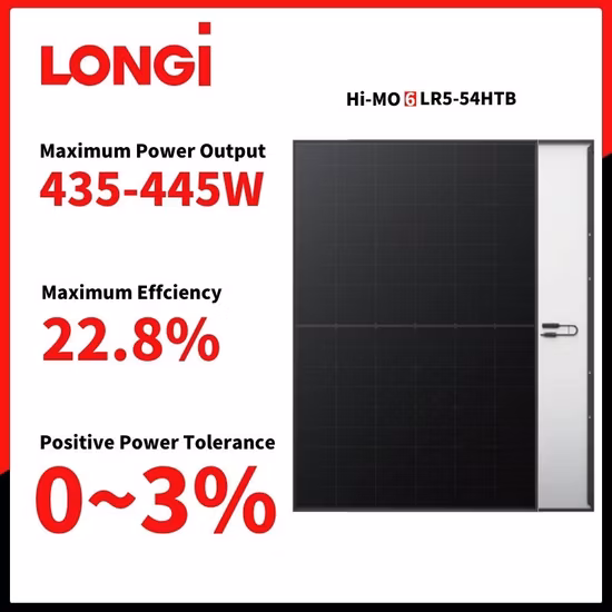 Sistema di pannelli solari Longi per sistema di energia solare domestica Pannelli solari 500W 550W Modulo solare fotovoltaico